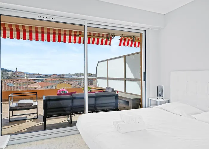 'l'alicante Proche' Gare, Terrasse, Vue Appartement Menton