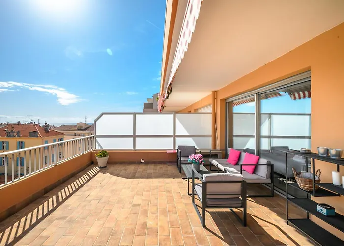 'l'alicante Proche' Gare, Terrasse, Vue Mentona