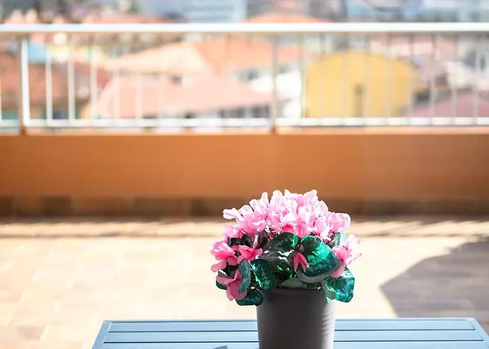 'l'alicante Proche' Gare, Terrasse, Vue Menton